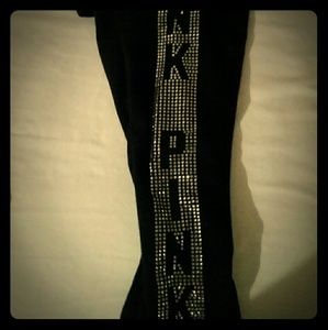 VS Pink rhinestone leggings